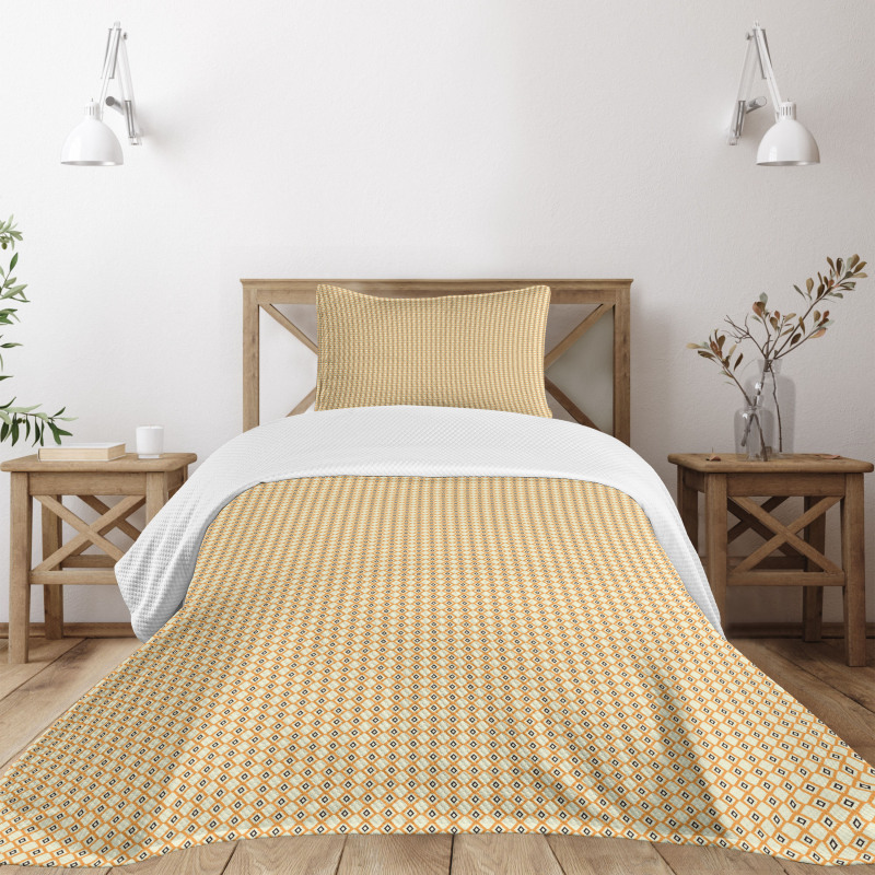 Nested Tribal Rhombuses Bedspread Set