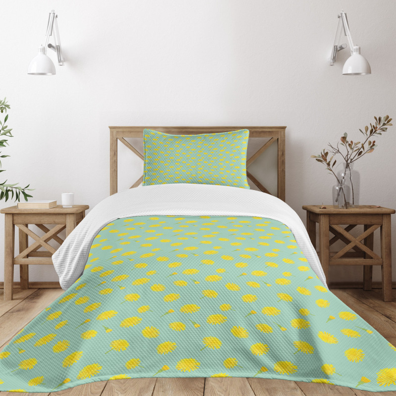 Dandelion Flower Buds Bedspread Set