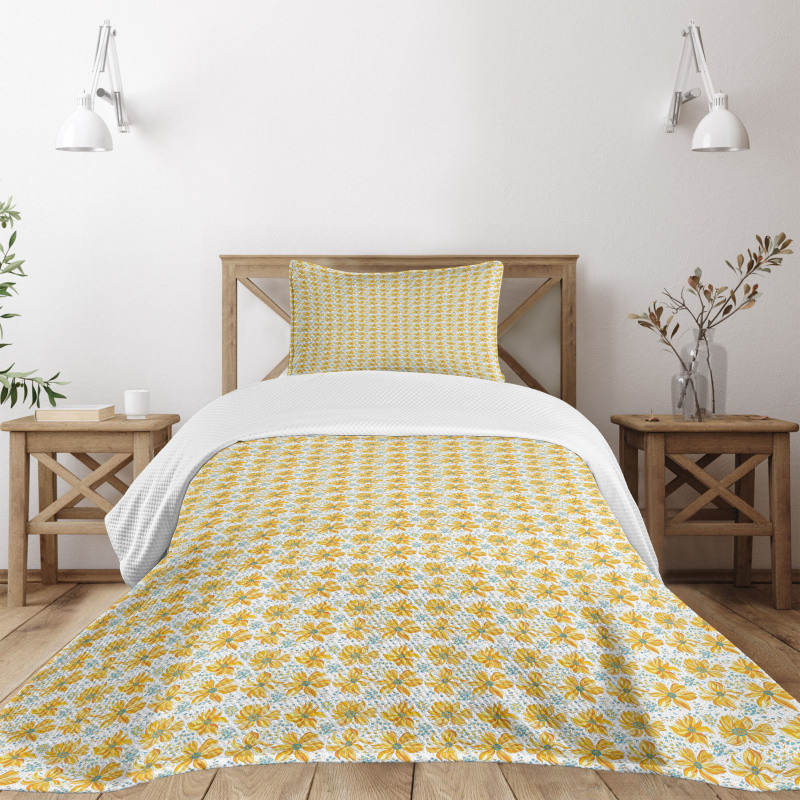 Abstract Creative Flowers Bedspread Set