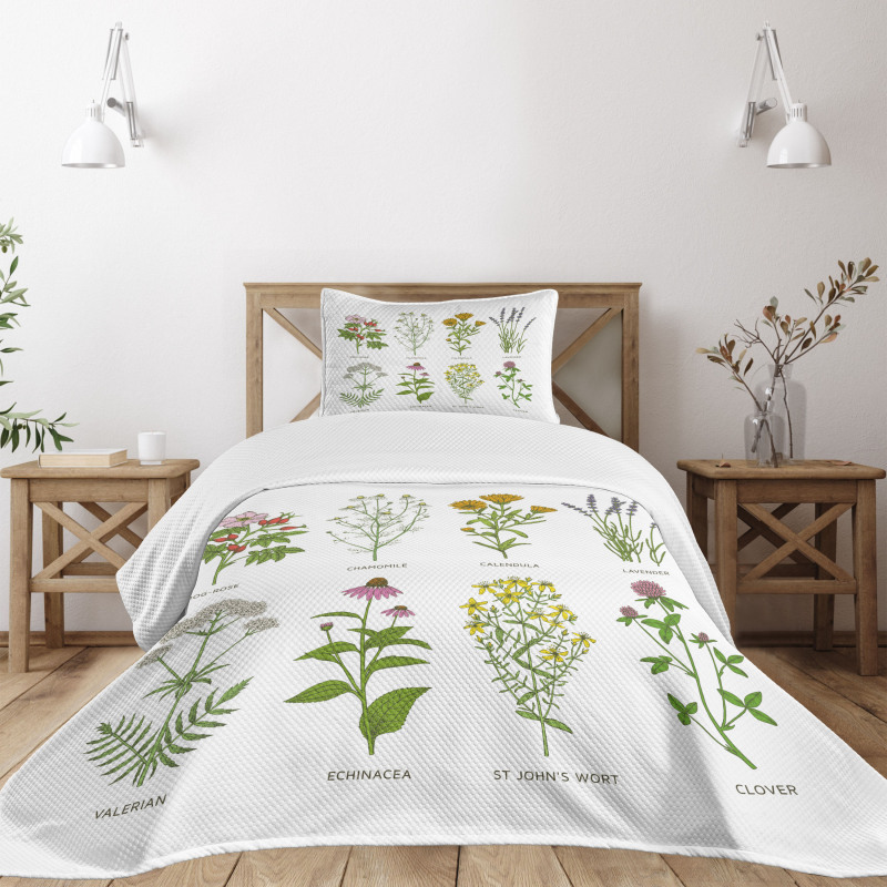 Natural Cosmetics Flowers Bedspread Set