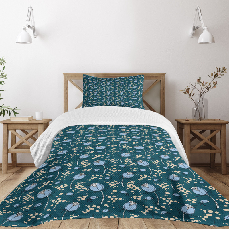 Abstract Dog-rose Buds Bedspread Set