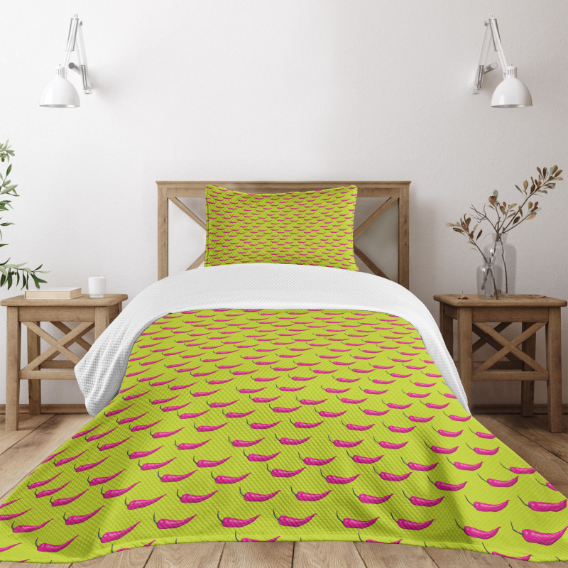 Modern Pop Artwork Chili Bedspread Set