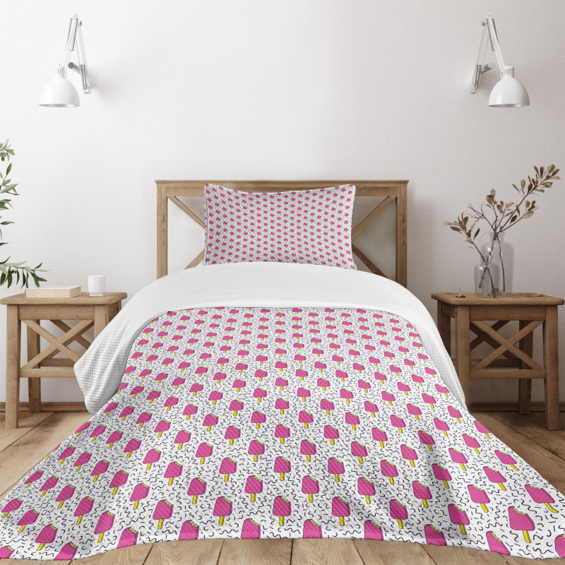 Cheerful Bitten Popsicles Bedspread Set