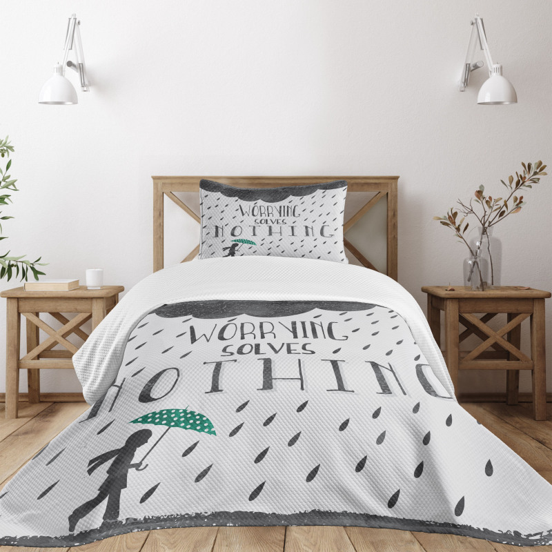 Worrying Solves Nothing Bedspread Set