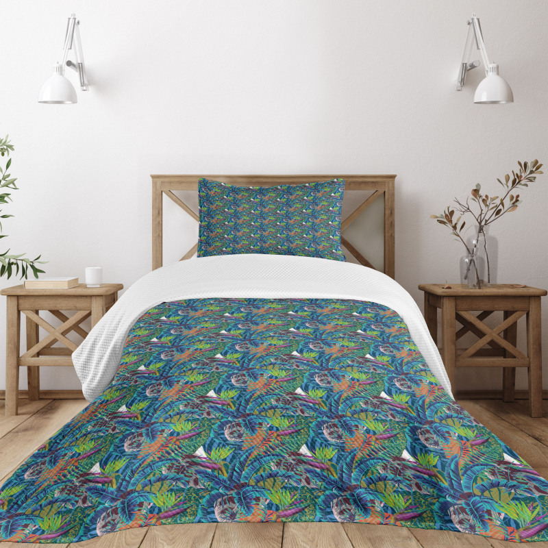 Jungle Flourishing Bedspread Set