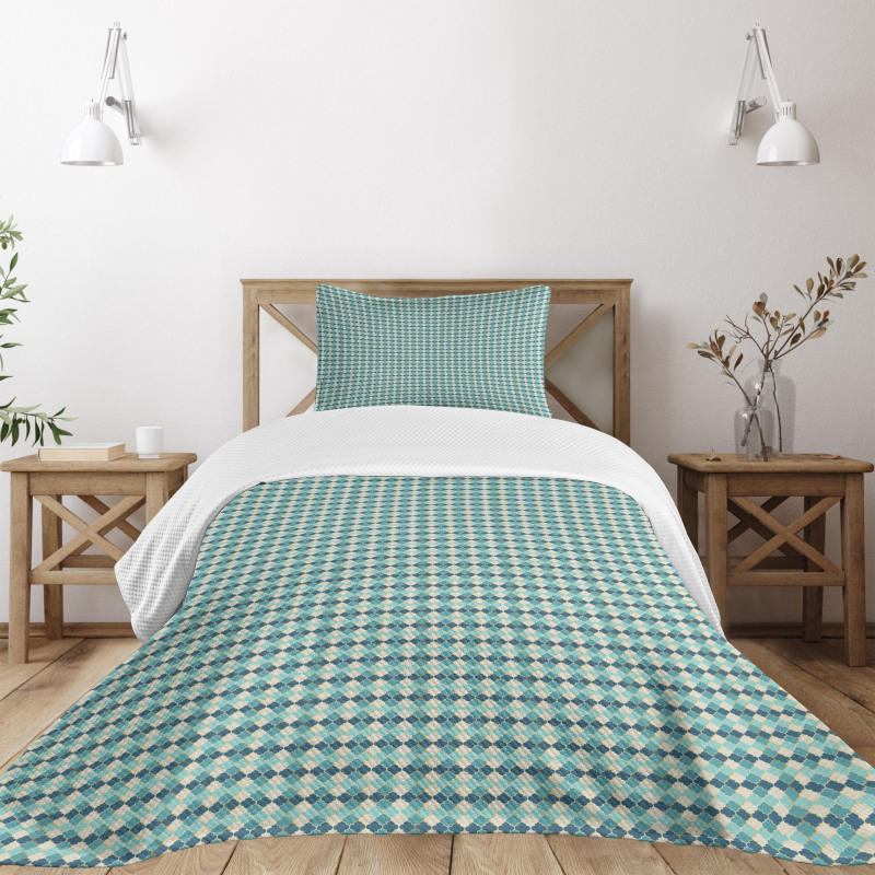 Mosaic Tiles Inspired Art Bedspread Set