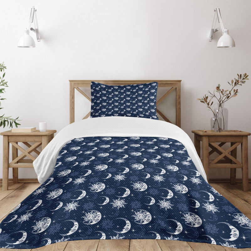 Mystical Sky Sun Stars Bedspread Set