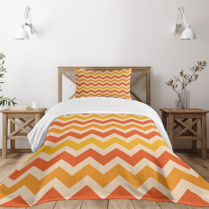 Wavy Geometrical Vintage Bedspread Set