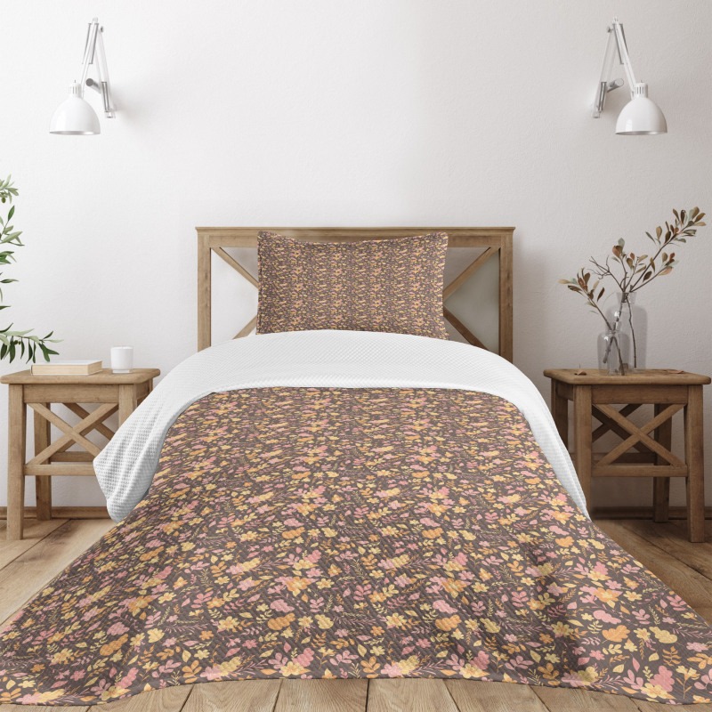 Pastel Vintage Floral Art Bedspread Set