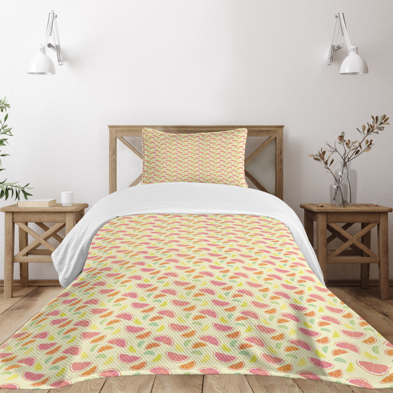 Colorful Citrus Art Bedspread Set