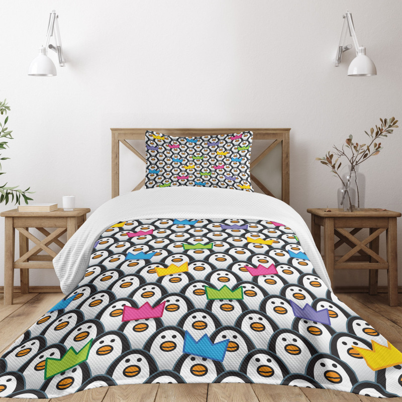 Penguin Ice Animals Bedspread Set