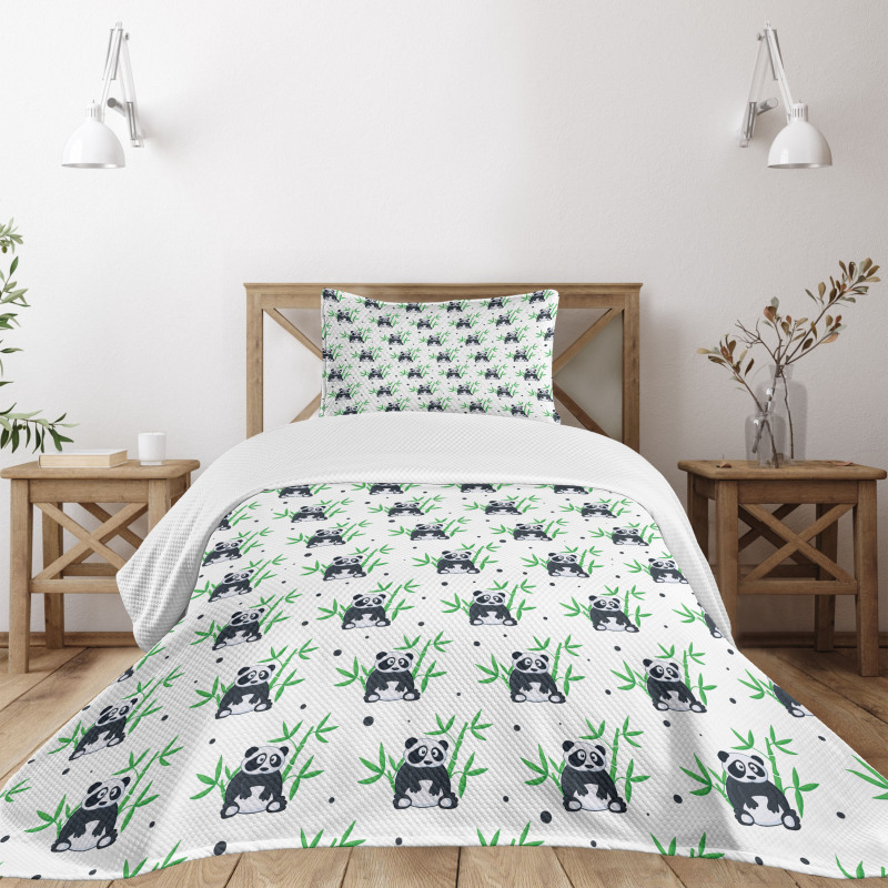 Wild Bamboos Zoo Nature Bedspread Set