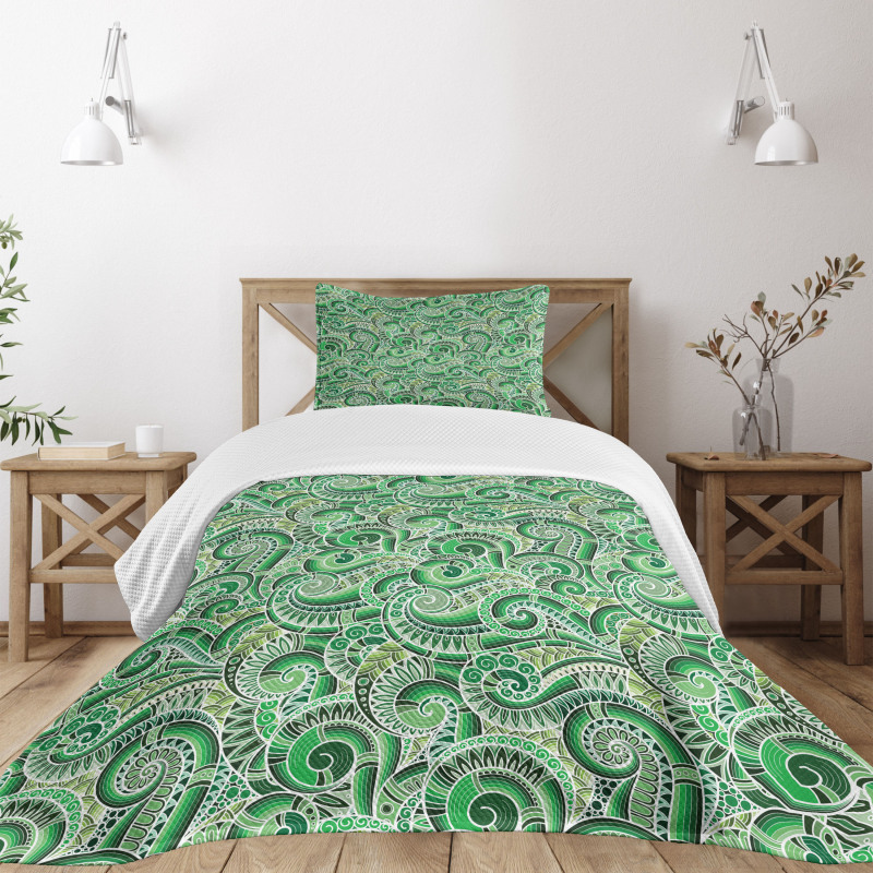 Classical Retro Mehendi Bedspread Set