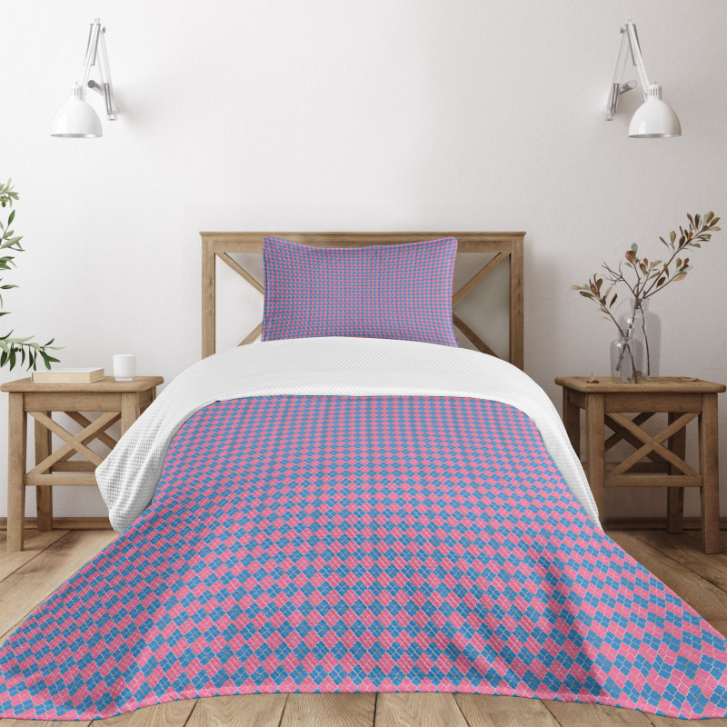 Eastern Traditional Grid Bedspread Set