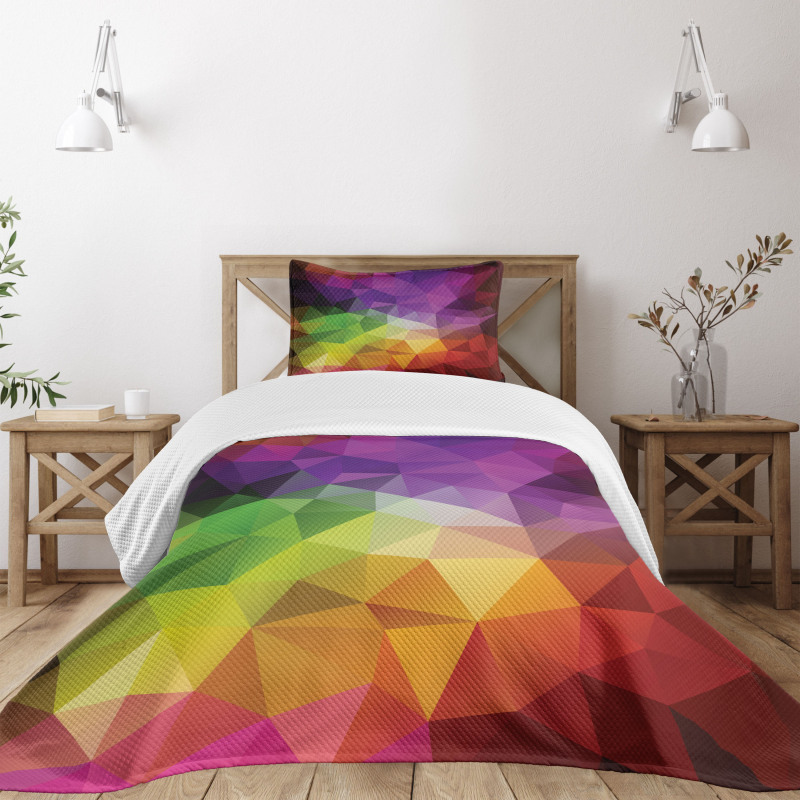 Geometry Shape Polygon Bedspread Set