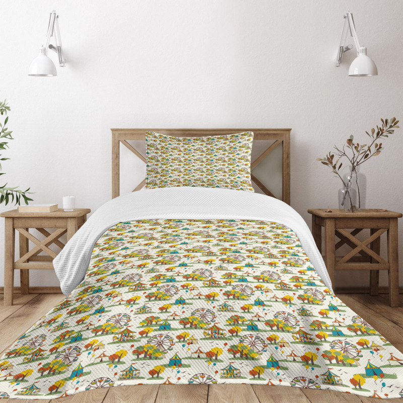 Funfair at Autumn Art Bedspread Set