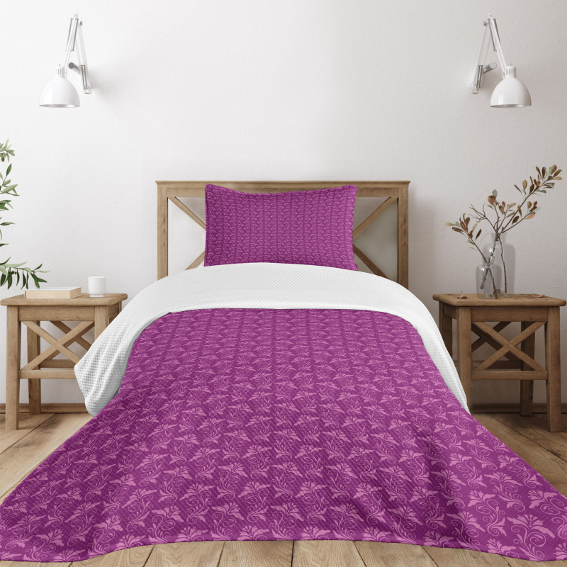 Abstract Flowers Graphic Bedspread Set