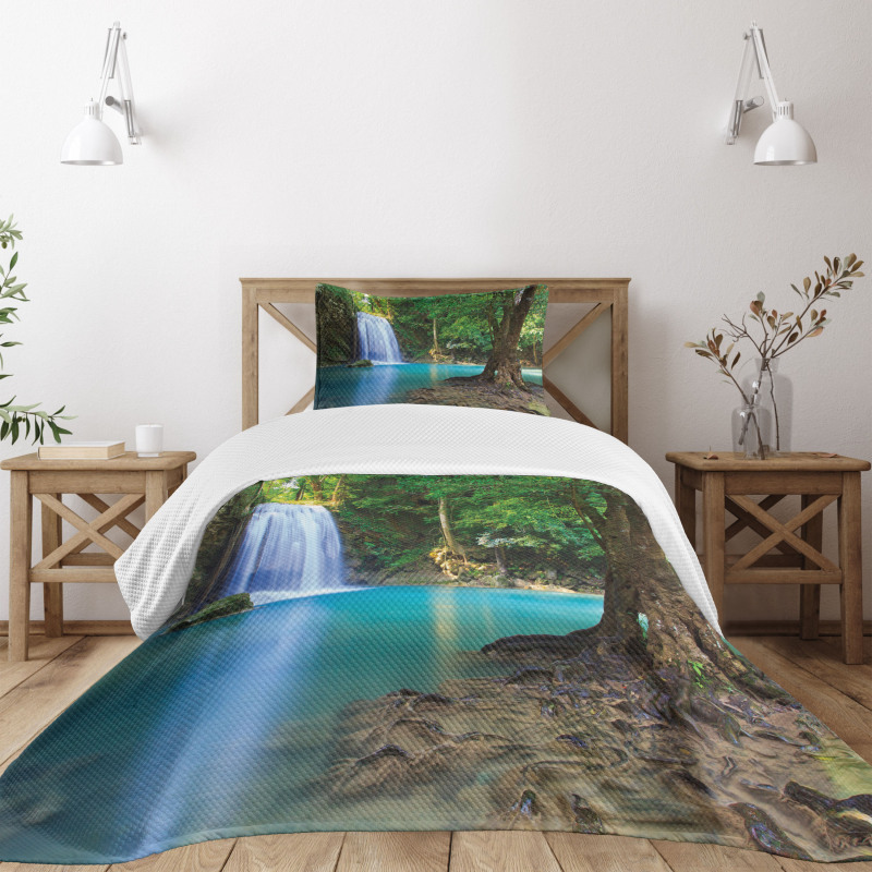 Asia Thailand Jungle Trees Bedspread Set