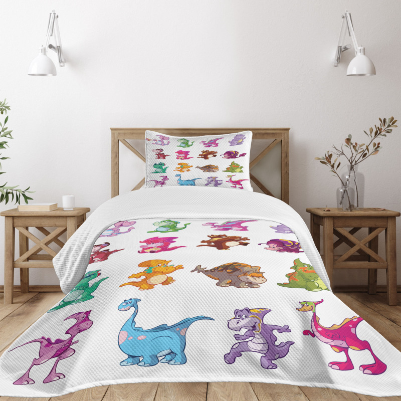 Dinosaurs Extinction Bedspread Set