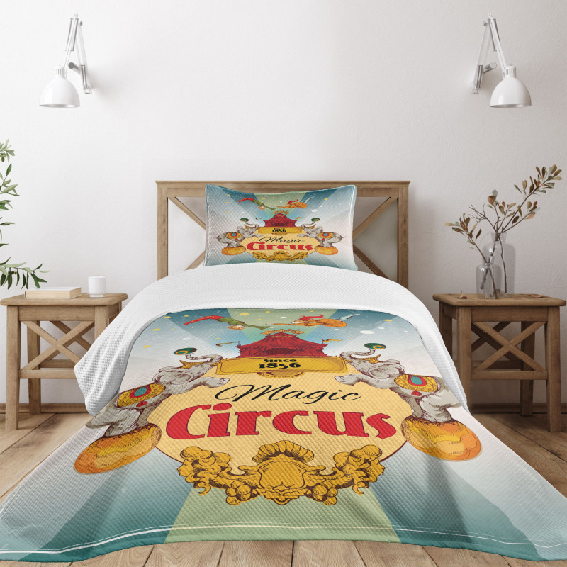 Vintage Circus Tent Bedspread Set