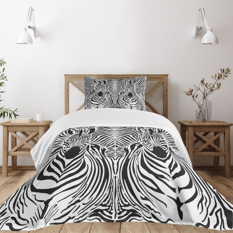 Safari Zebra Stripe Bedspread Set