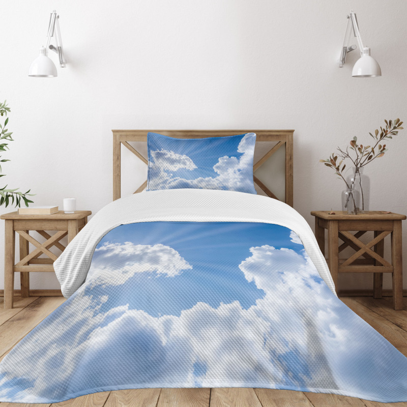 Clouds Scenery Bedspread Set