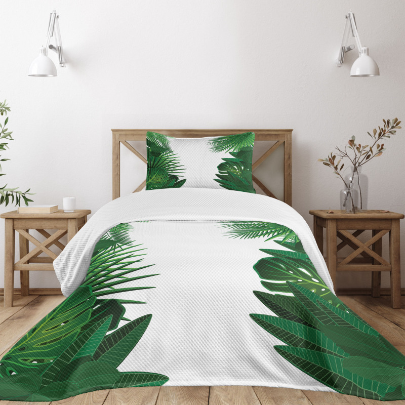 Tropical Exotic Palms Bedspread Set