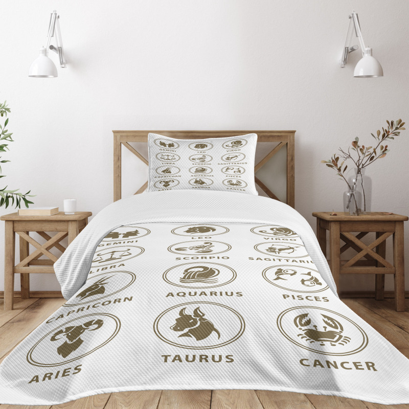 Classic Zodiac Chart Bedspread Set