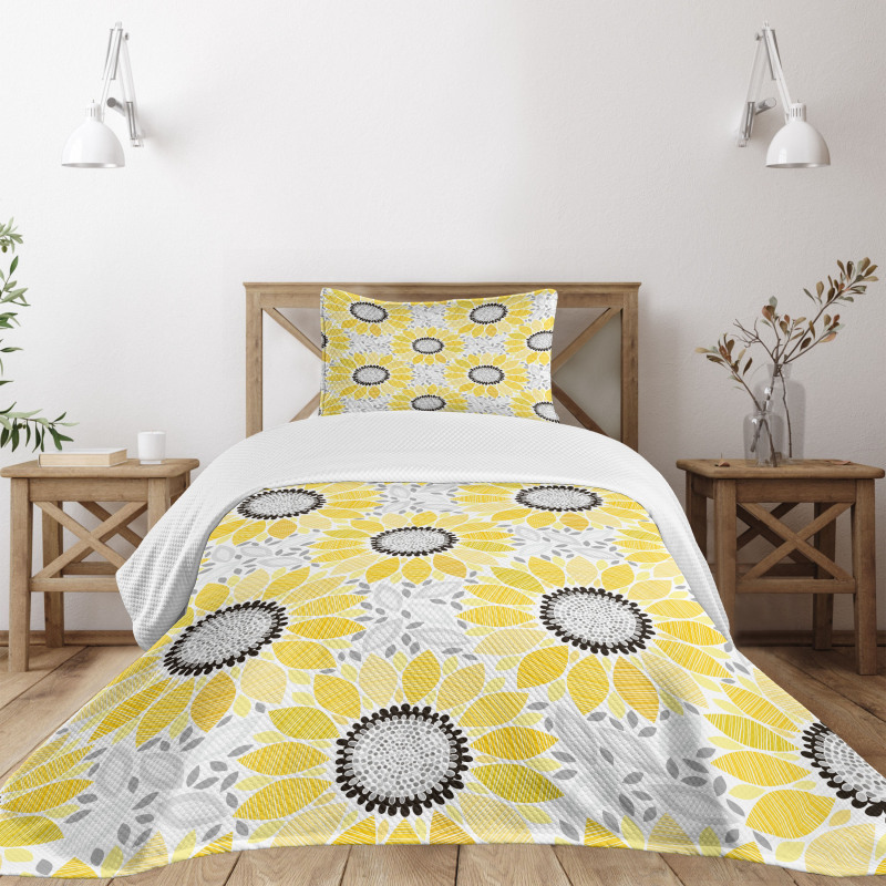 Sun Flower Nature Art Bedspread Set
