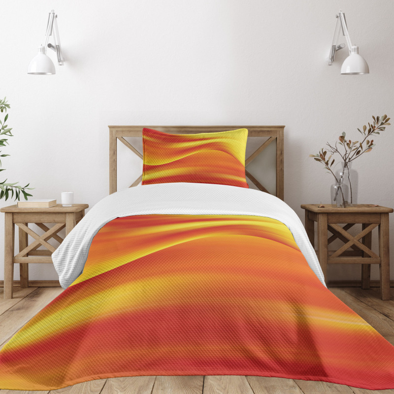 Abstract Digital Waves Bedspread Set
