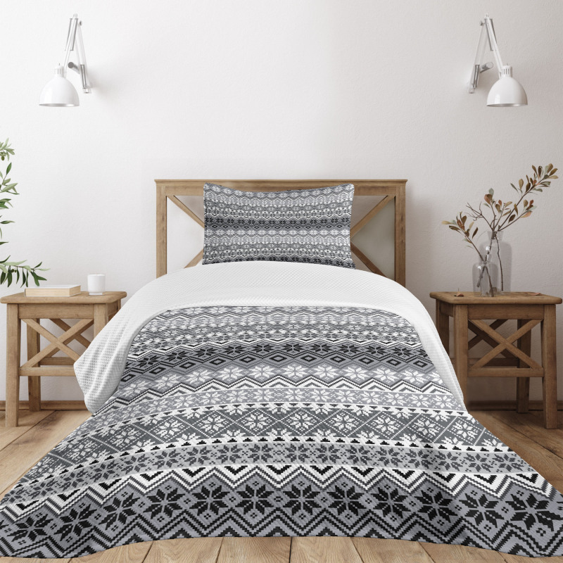 Nordic Snowflake Pattern Bedspread Set