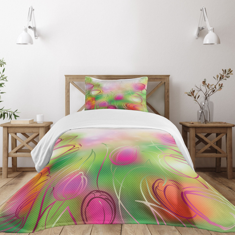 Tulips Urban Graphic Bedspread Set