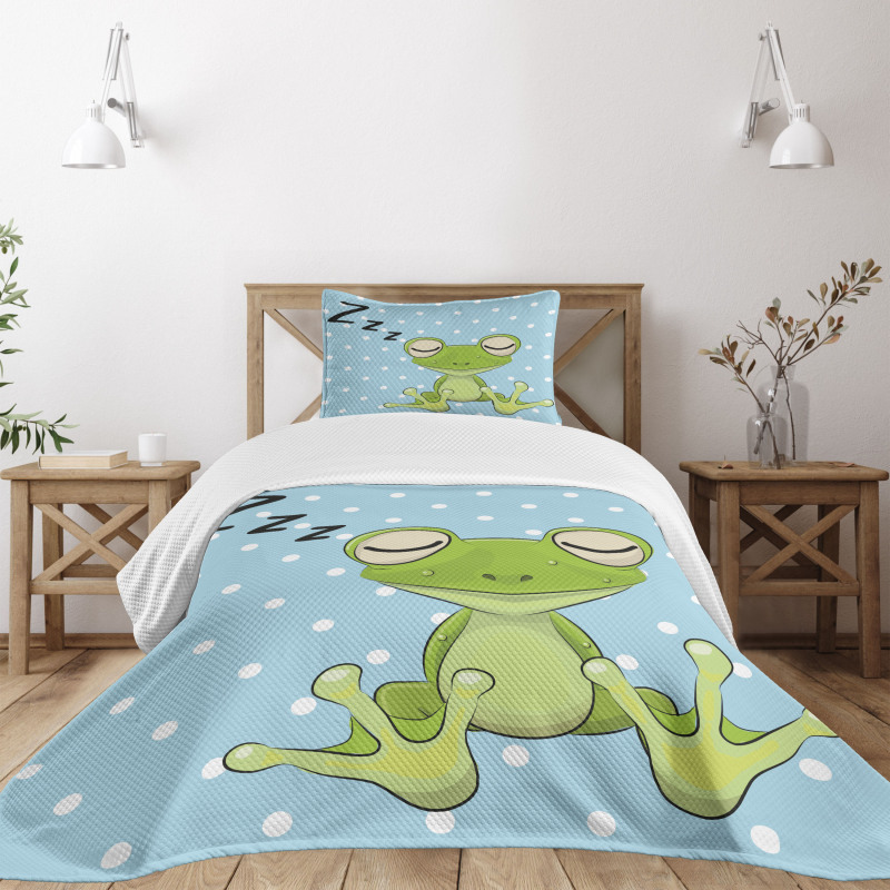 Frog Prince Polka Dots Bedspread Set