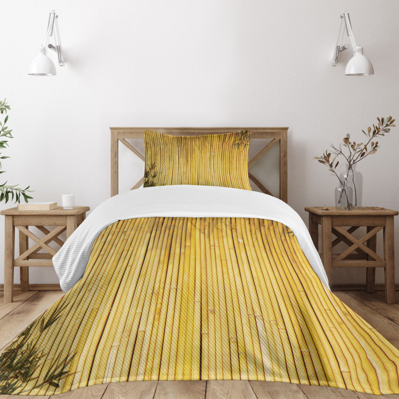 Nature Wood Leaves Stems Bedspread Set