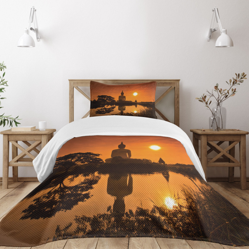 River Sunset Thai Culture Bedspread Set