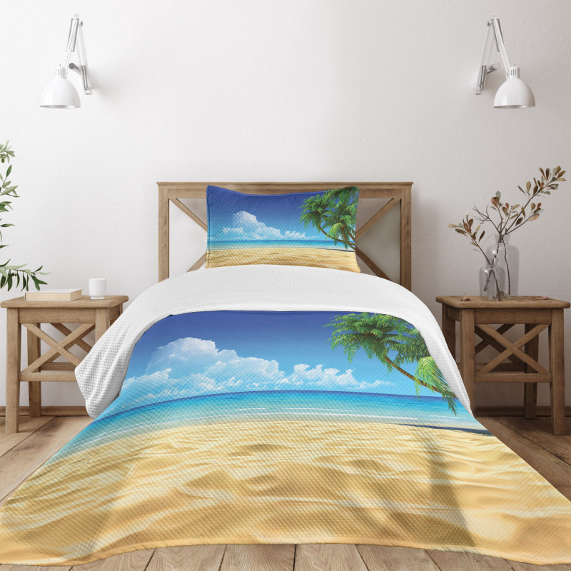 Tropical Leaves Beach Bedspread Set