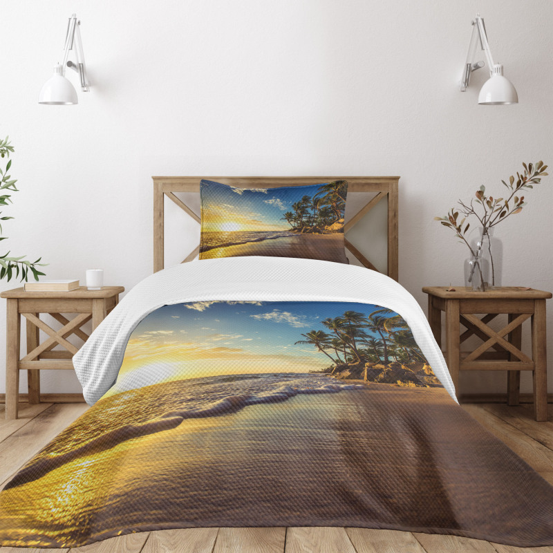 Exotic Beach Sunset Bedspread Set