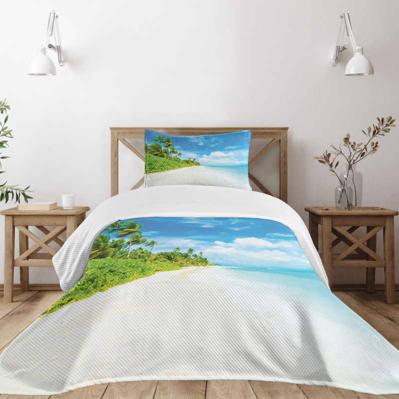 Beach Sea Exotic Palms Bedspread Set