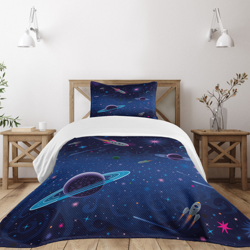 Orbit Rocket Galaxy Bedspread Set