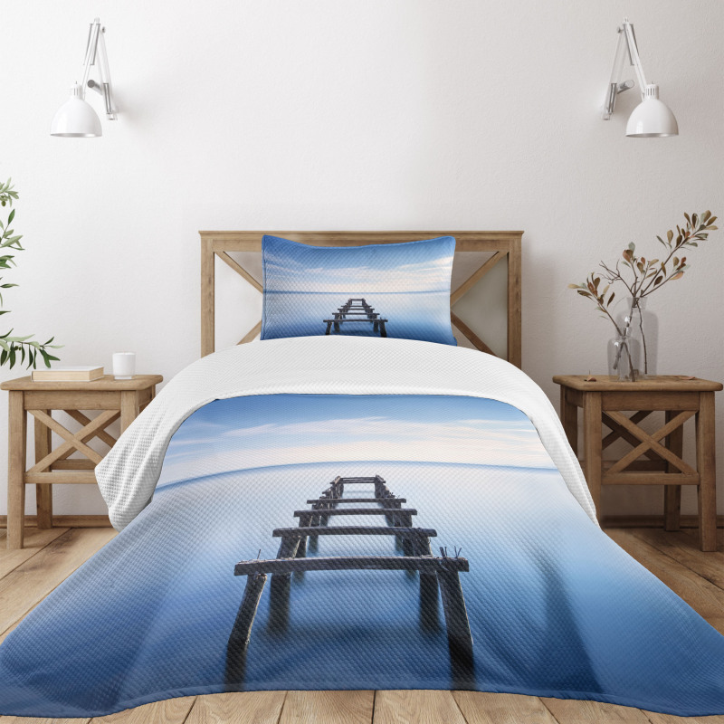 Old Jetty Blue Sky Bedspread Set