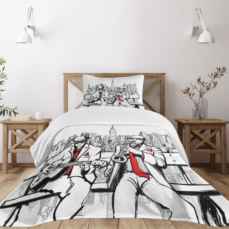 Beats in New York Night Bedspread Set