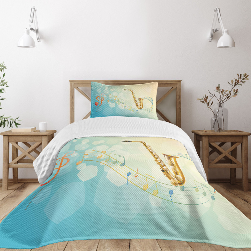 Musical Notes Vibes Bedspread Set