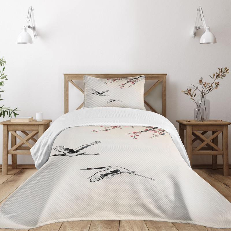 Cherry Trees in Spring Bedspread Set