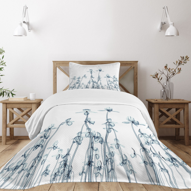 Orchids Floral Photo Bedspread Set