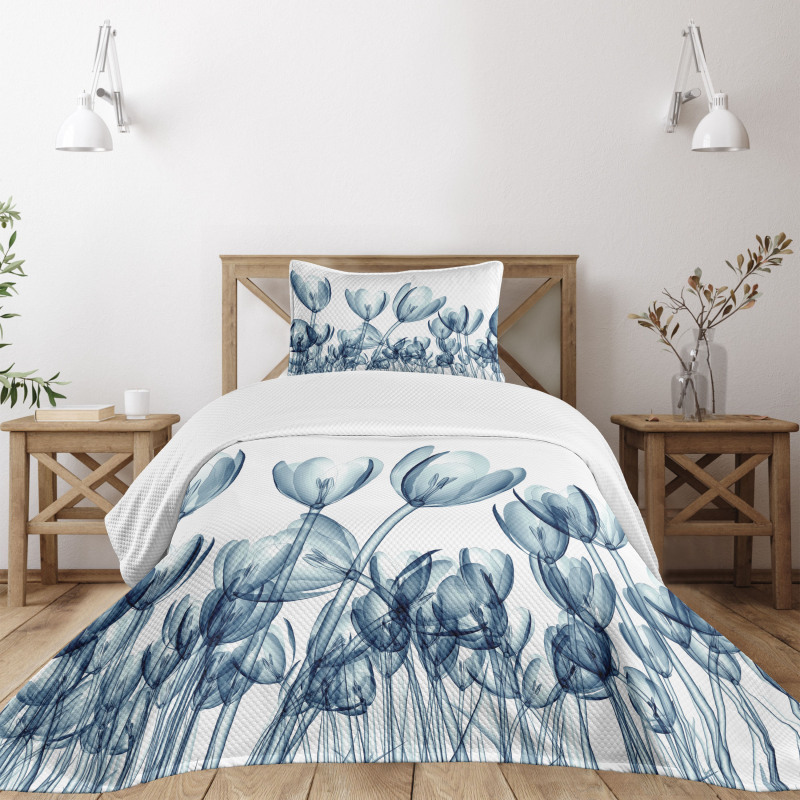 Flower X-Ray Picture Bedspread Set