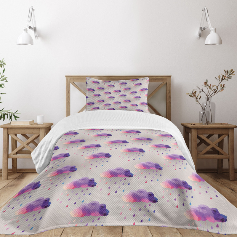 Geometric Mosaic Dots Bedspread Set