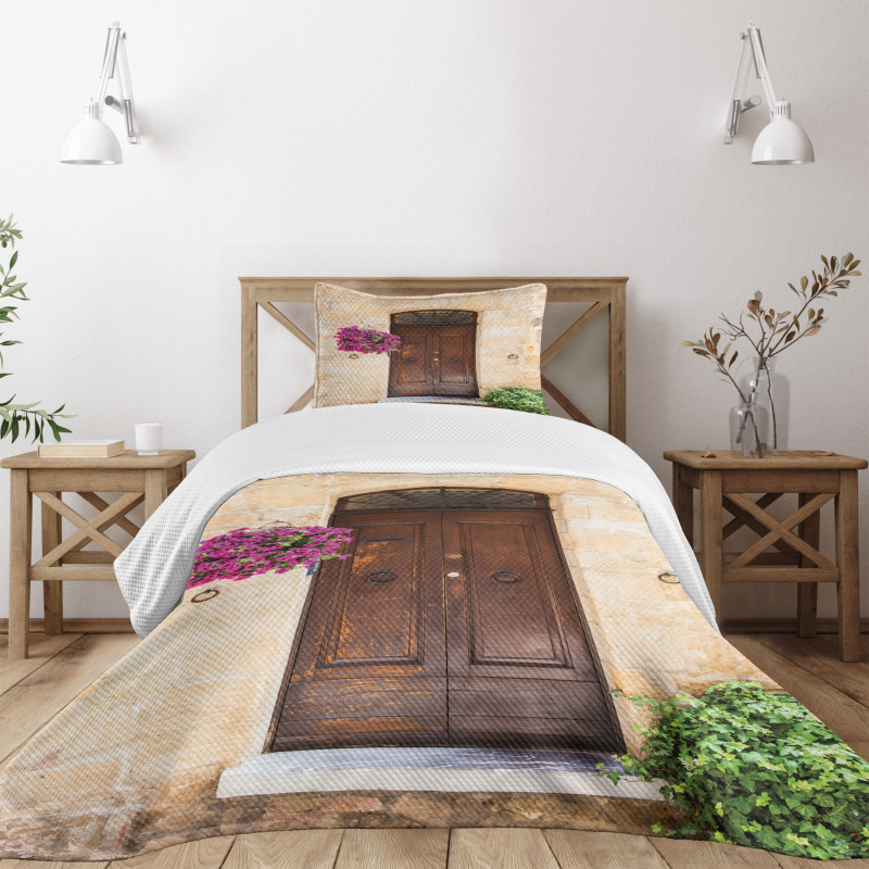 Rusty Wood Door Italian Bedspread Set