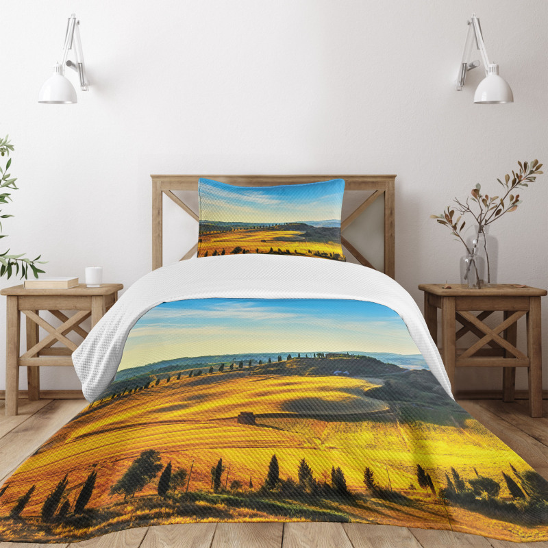 Italy Farmland Rural Bedspread Set