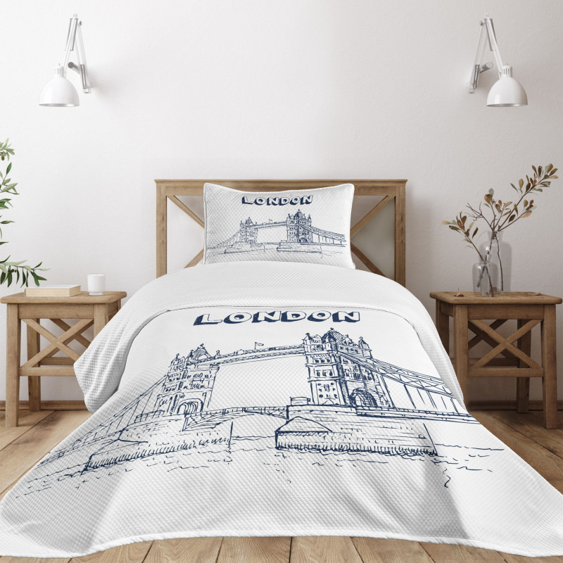 Europe Big Ben Landmark Bedspread Set