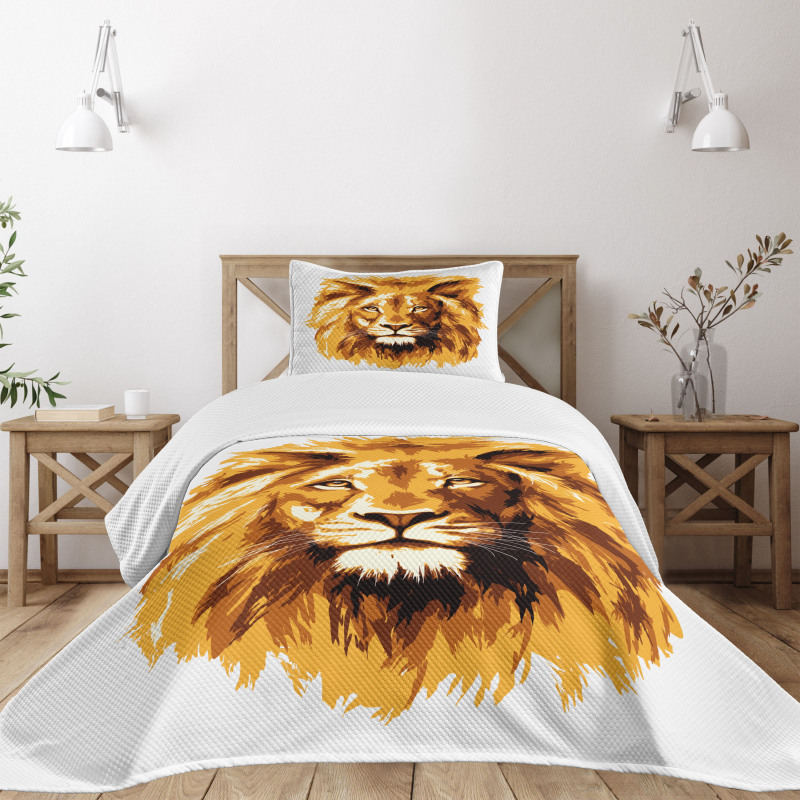 Tropics Safari Lion Art Bedspread Set